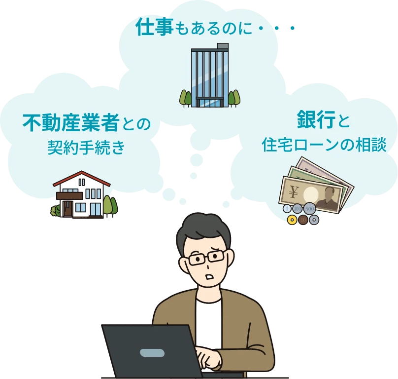不動産業者との契約手続き 仕事もあるのに・・・ 銀行と住宅ローンの相談