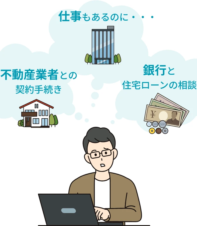 不動産業者との契約手続き 仕事もあるのに・・・ 銀行と住宅ローンの相談